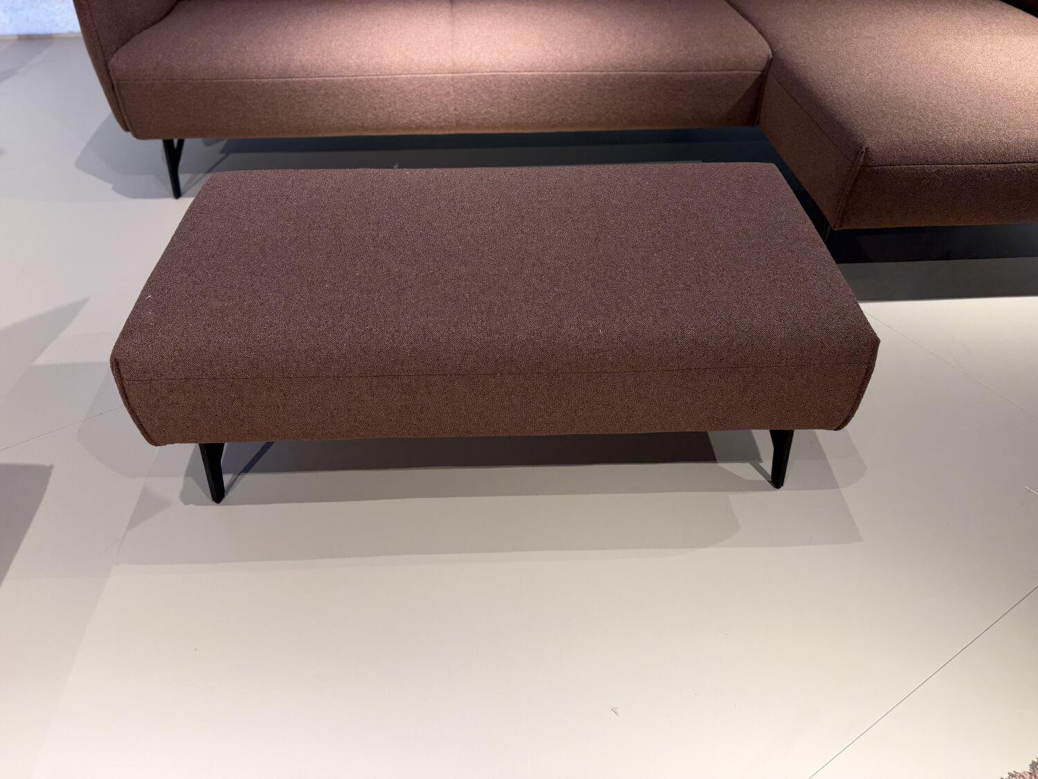 himolla - Ecksofa Tangram 9660 Stoff 08 Hazel Braun Gestell Metall Anthrazit Inklusive Hocker Und Verstellung - 3
