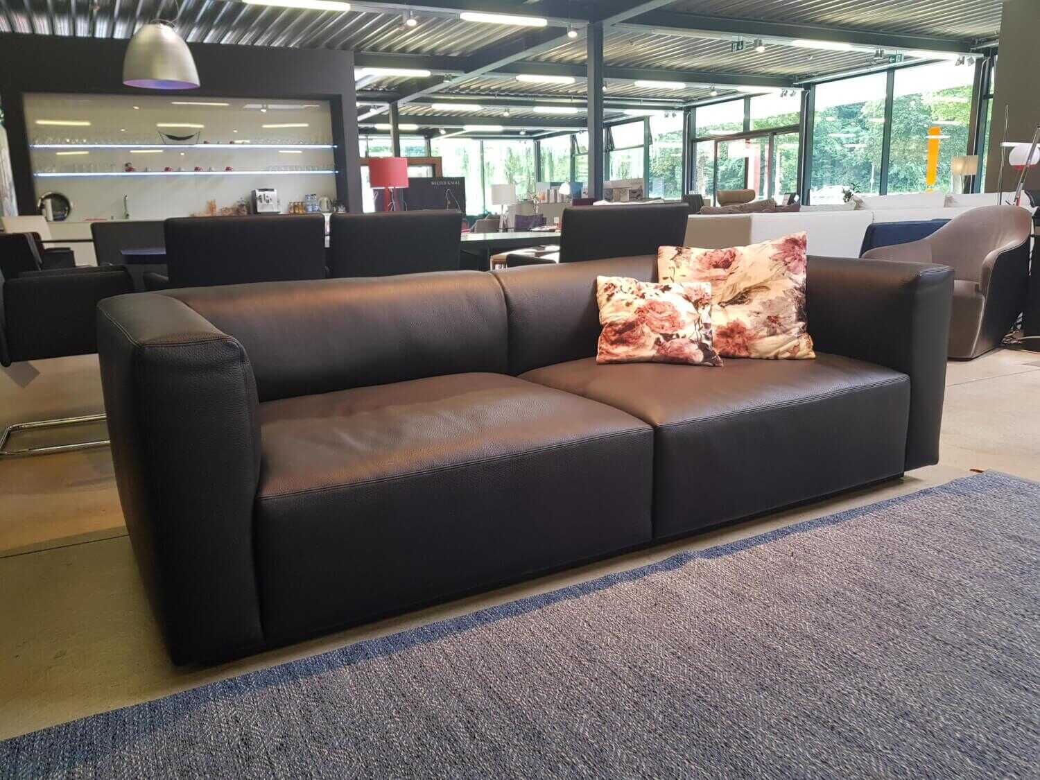 Sofa Living Landscape Leder Schwarz 2,5-Sitzer