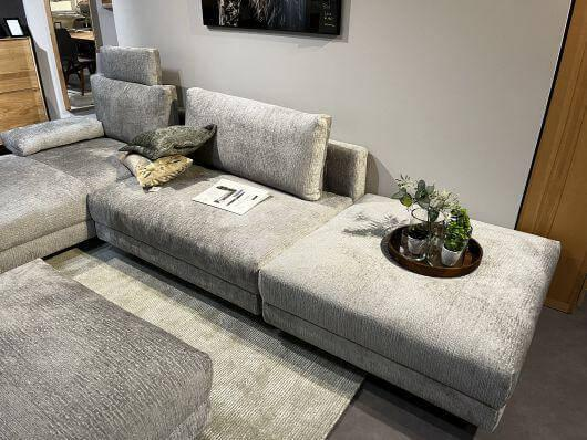 Modulares Lounge Sofa Baldo Bezug Stoff PG 4 Marconia Steel Kunststoff-Füße Schwarz