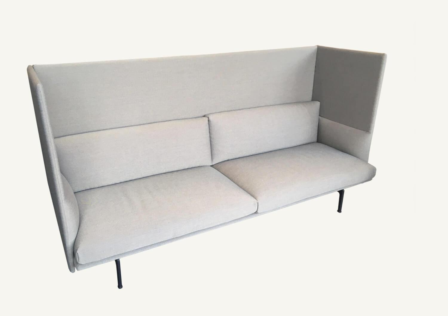Muuto - Sofa Outline Highback 3 Seater Hohem Rücken Bezug Steelcut Trio 266 Gestell Schwarz - 4