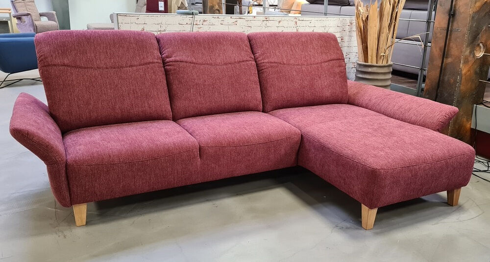 DFM - Ecksofa BelAmi Stoff Lugo 31 Marsala Rot Füße Eiche Geölt - 3