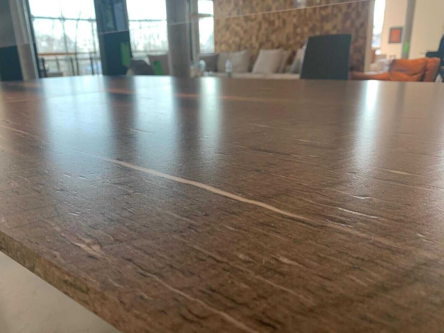 Draenert - Esstisch 1406 Fontana Ausziehbar Platte Stein Braun Silk Gestell Mooreiche - 3