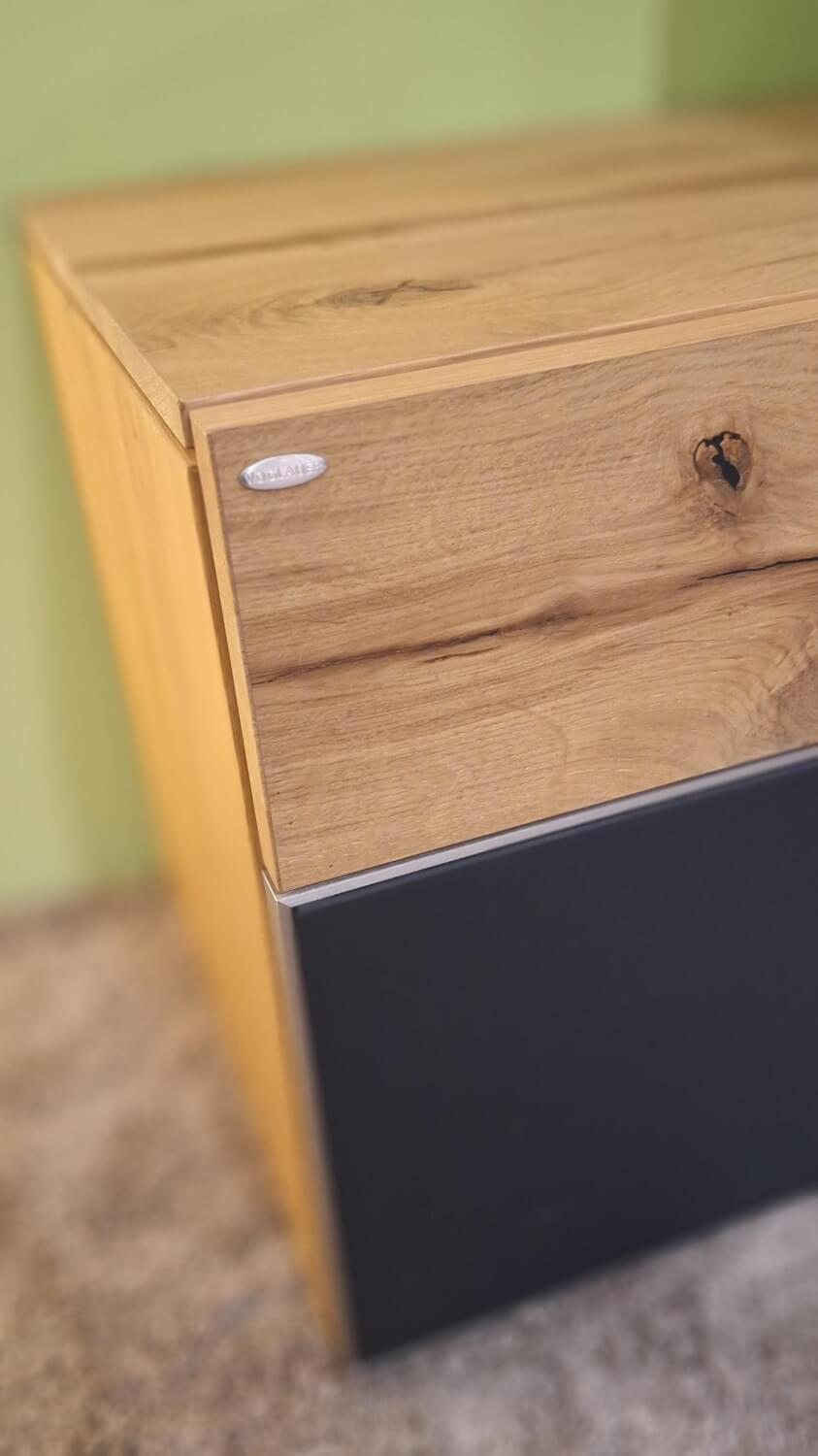 Voglauer - Schlafzimmer V Alpin Sleeping Eiche Altholz Glas Anthrazit Mit Beleuchtung - 17