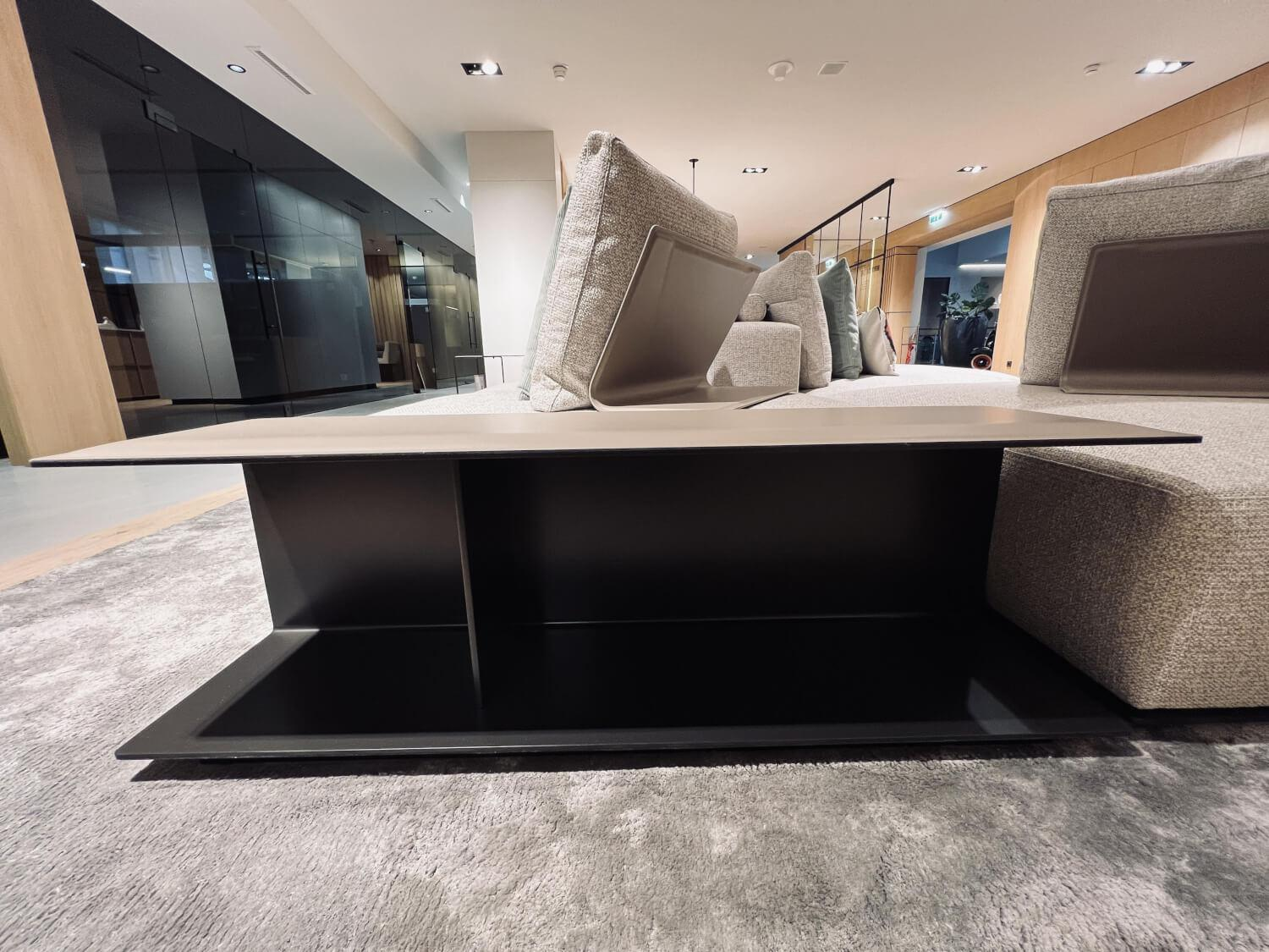 Poliform - Sofa Westside Stoff D Micene 09 Sabbia Beige Basis Nickel Matt Brown Braun Inklusive Kissen - 6