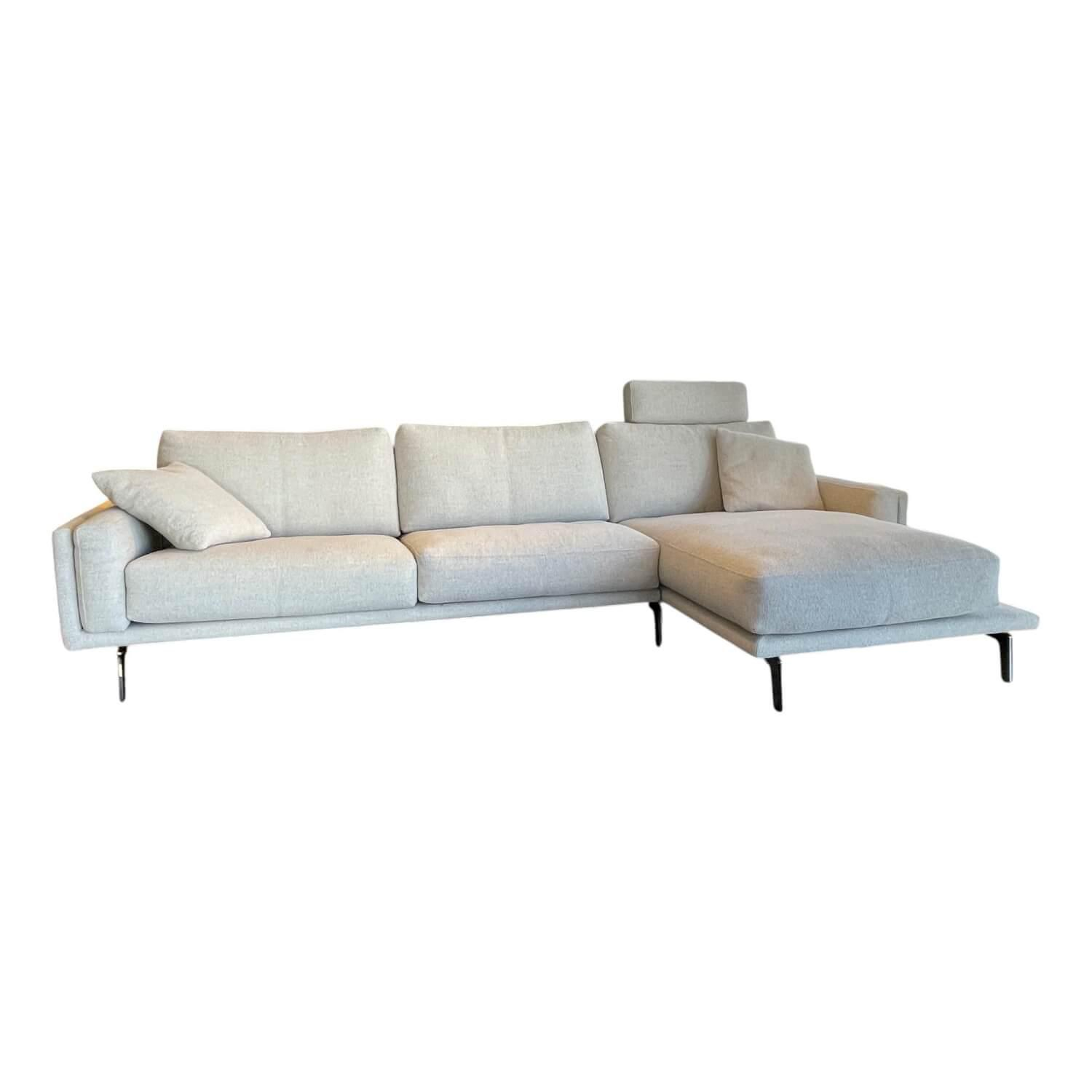 Leolux - Polstergruppe Bellice Stoff Monza 00 Beige Fuß Onyx Rauch Schwarz - 1