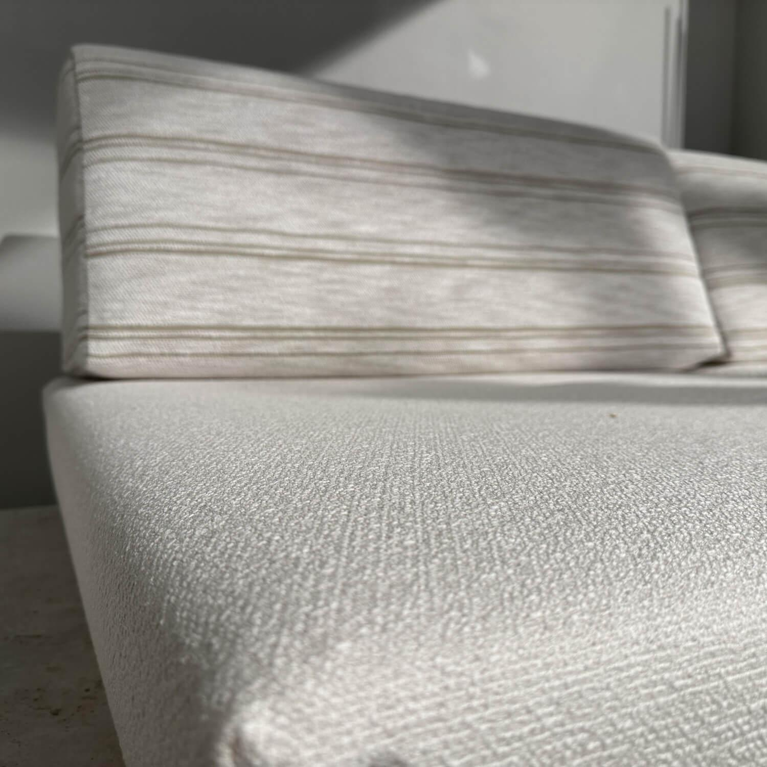 Solpuri - Outdoor Lounge Boom Stoff Diamond Pune Beige Gestell Aluminium Weiß Pulverbeschichtet Mit Keramikplatte Dekton - 6