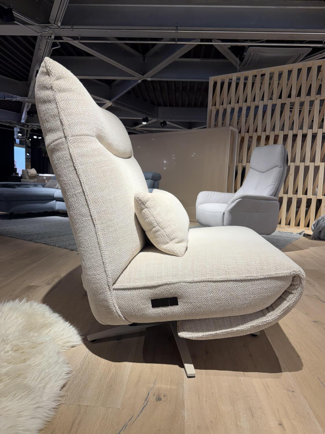 himolla - Relaxsessel Nova Stoff 20 Labomba Carrara Beige Sternfuß Metall Beige Inklusive Elektrische Verstellung Mit Akku - 4
