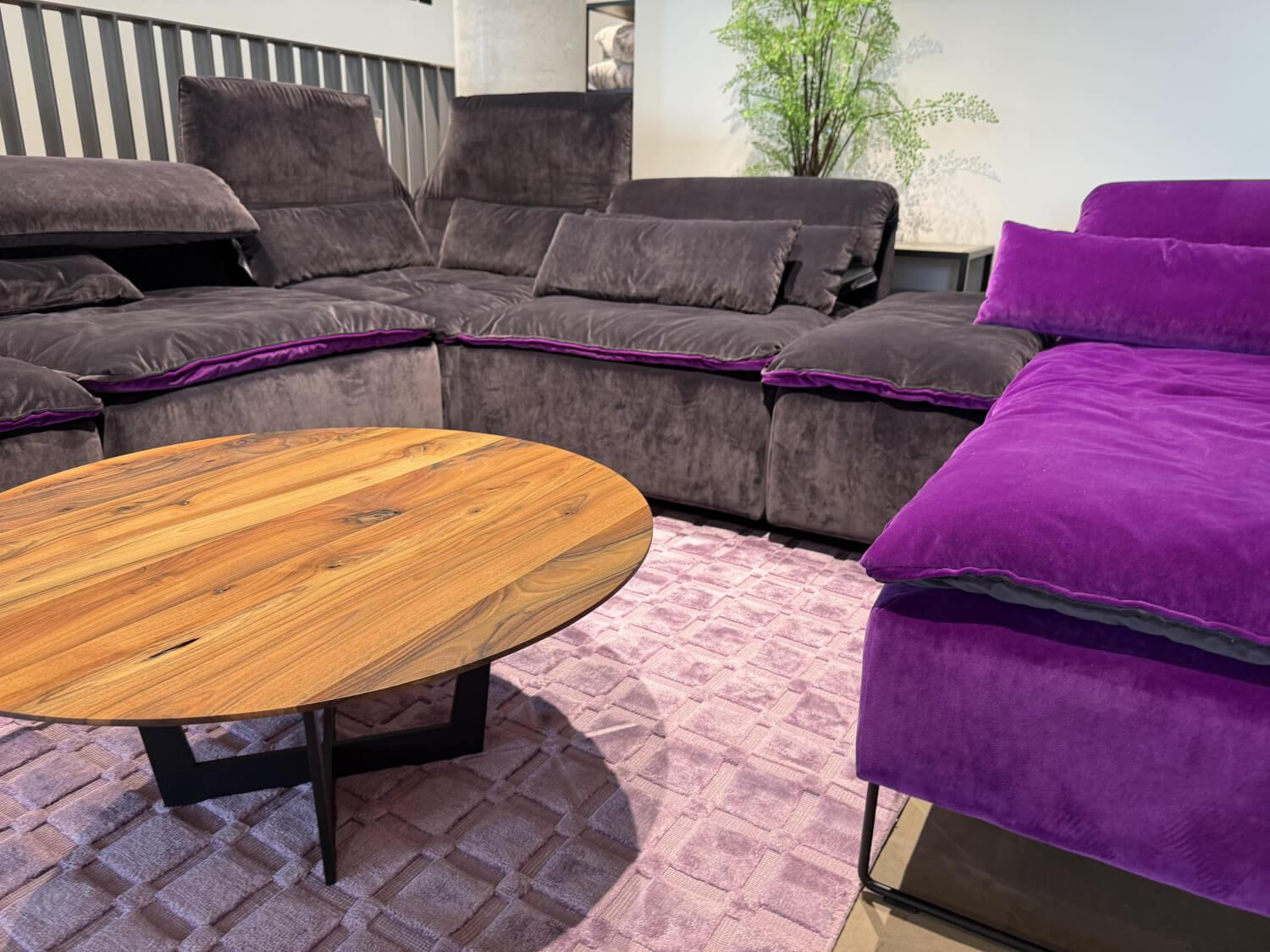 Werther - Sofa Elements Frei Kombinierbar Stoff Bicolor Lila Schwarz 7832-095 7832088 - 12