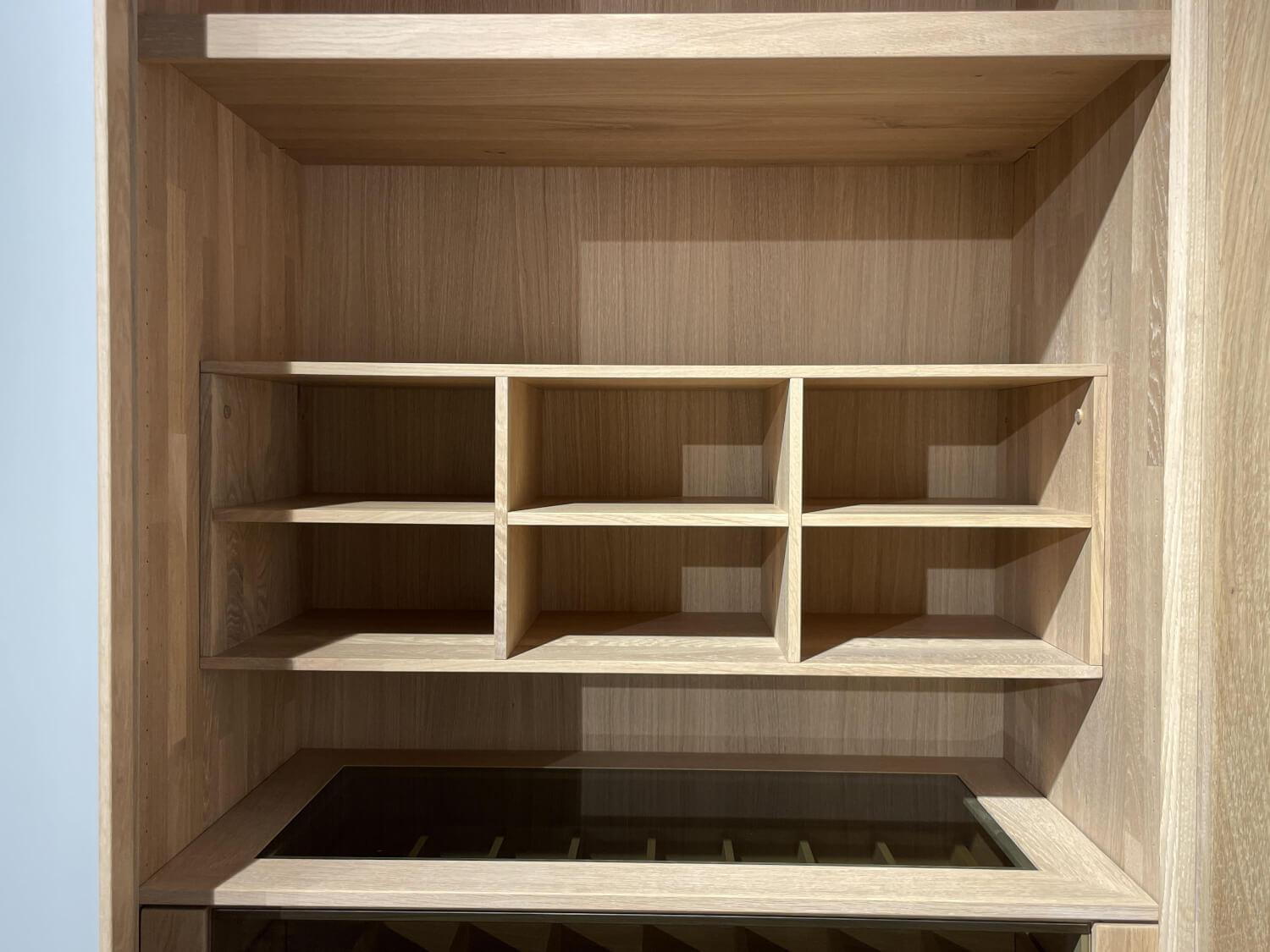 Team 7 - Schwebetürenschrank Soft Eiche Wild Weißöl Farbglas Matt Hellgrau Inklusive Innenleben Und Beleuchtung - 6
