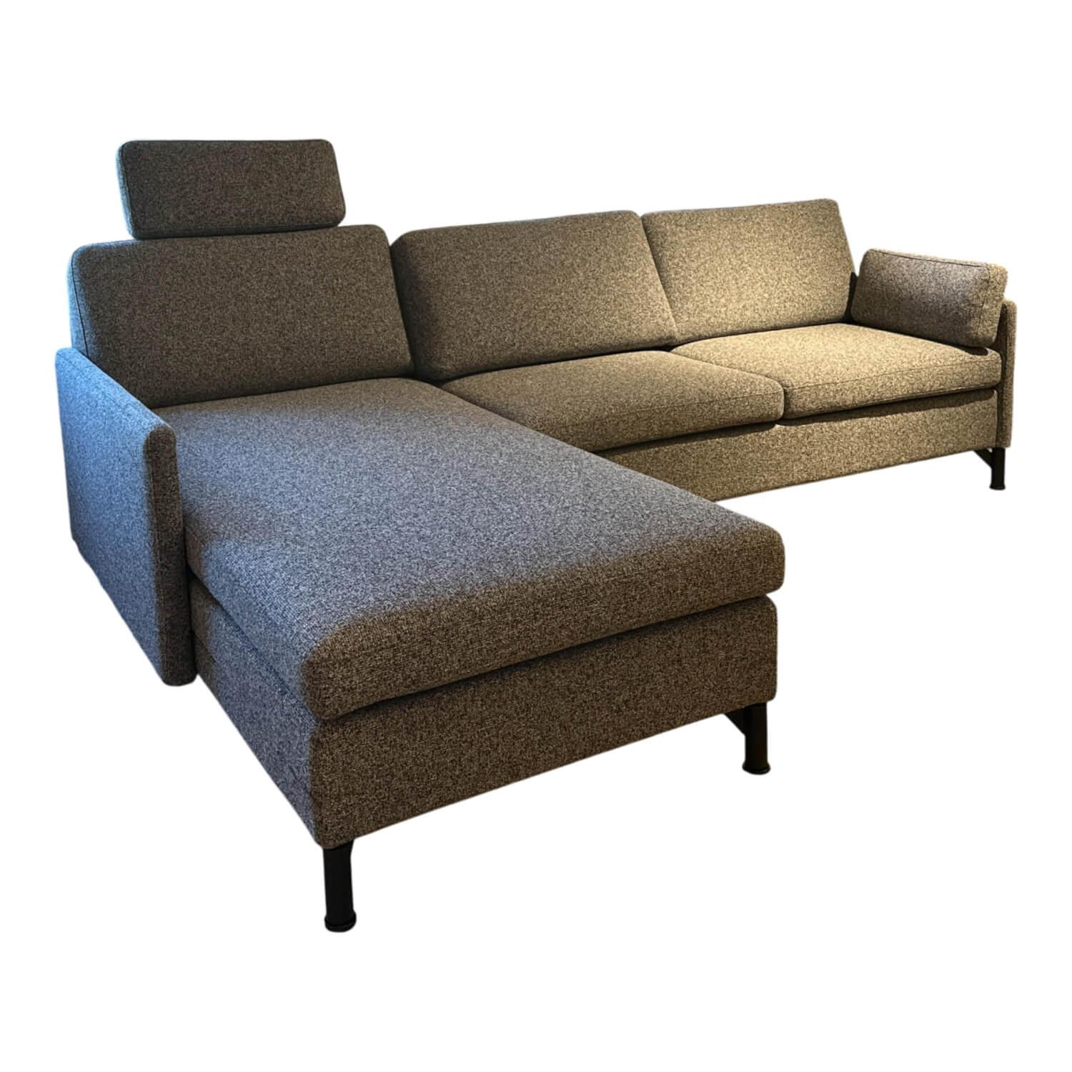 Brühl - Polstergruppe Stoff 4403 95 Anthrazit Grau Gestell Metall Schwebend Rund Schwarz Armteil Abklappbar - 1