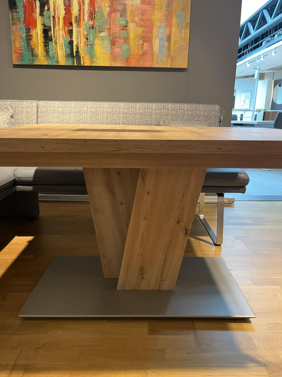 K+W - Funktionstisch Vari Artisan Eiche Nachbildung Bodenplatte MDF Edelstahldekor Mit Ansteckplatte - 9