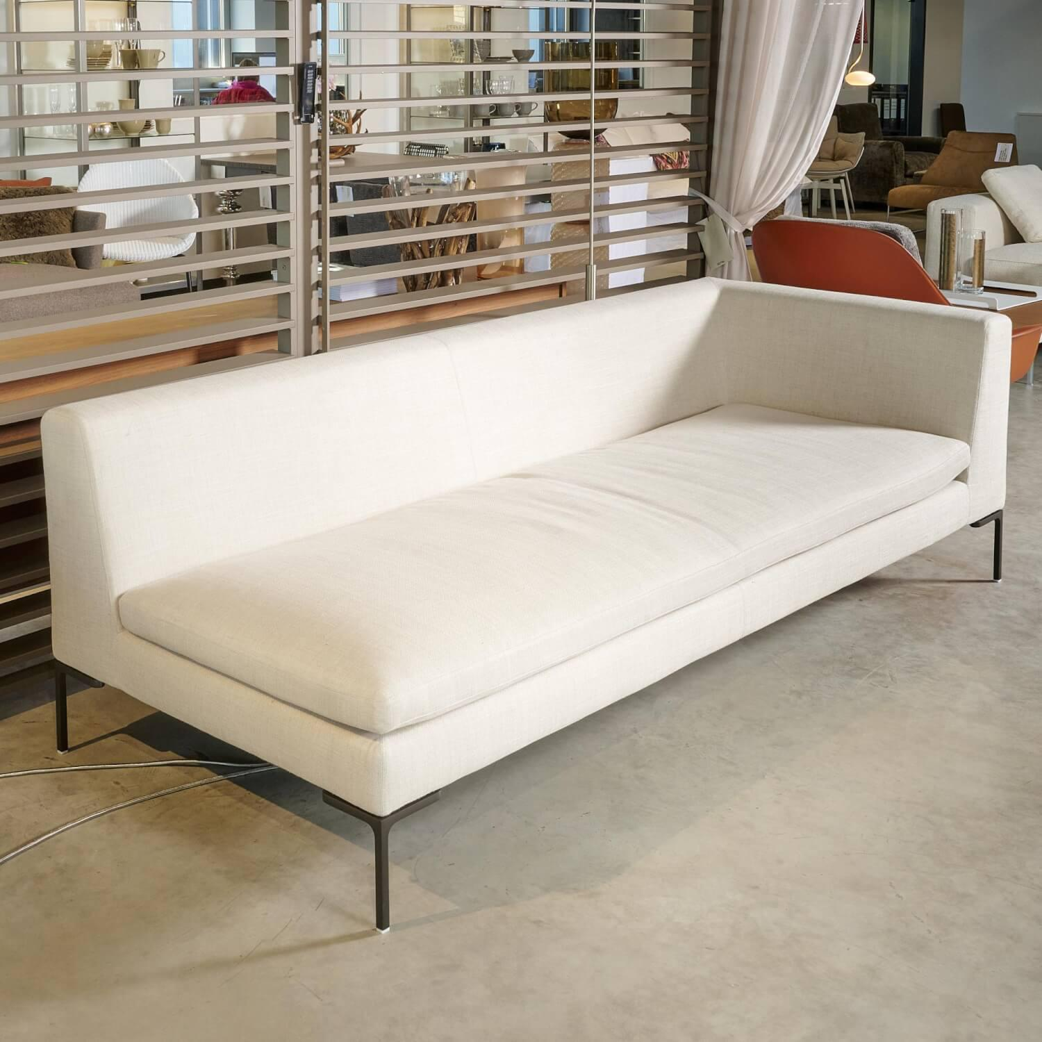 B&B Italia - Sofa Charles Endelement rechts  Stoff SUSA Farbe 2019101 Füße Nickel Bronzefarben - 3