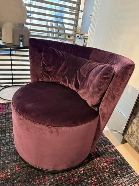 Bielefelder Werkstätten - Drehsessel Polo Club Stoff A Violett Rosa - 3