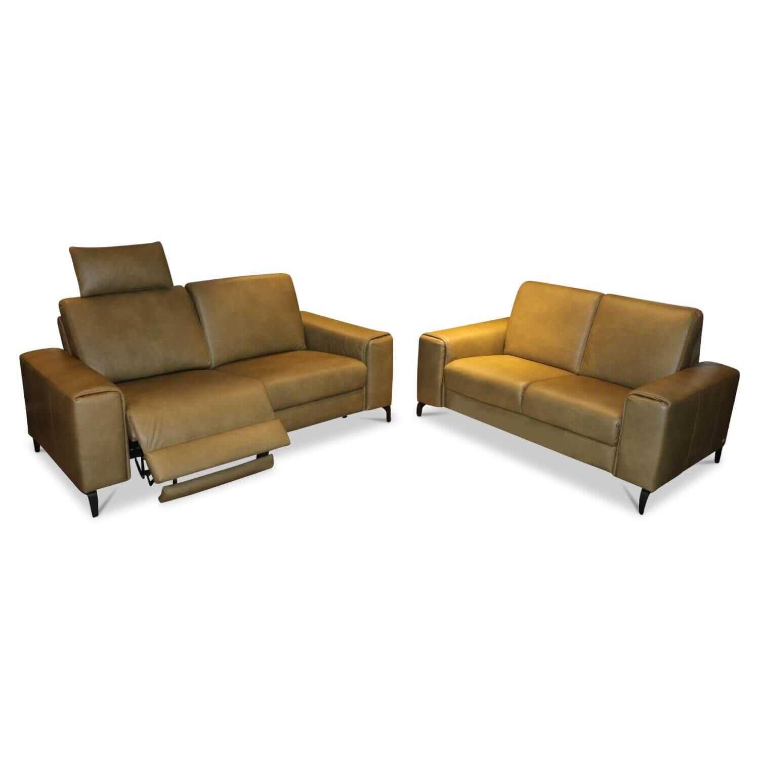 Mondo - Garnitur Marica Leder Longlife Zeder E Grün 2 Sofas - 1
