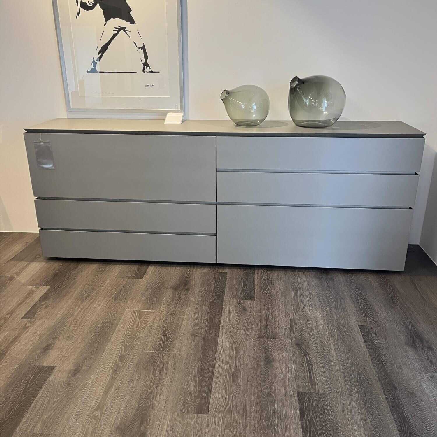 Interlübke - Sideboard just Cube Bold Lack Silbergrau Metallic M11 - 3