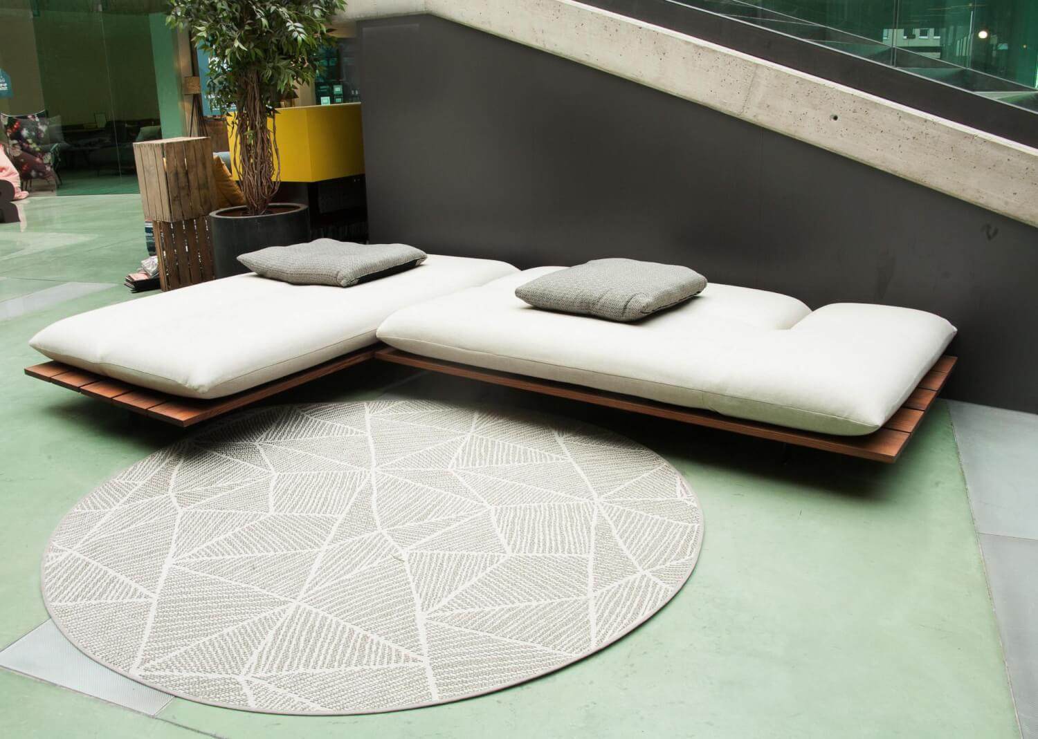 Bullfrog - Outdoorsofa Akito 1047 Bezug Stoff 1288/29 Linen Sand Mit Klapprücken Und Klapparmteil - 4