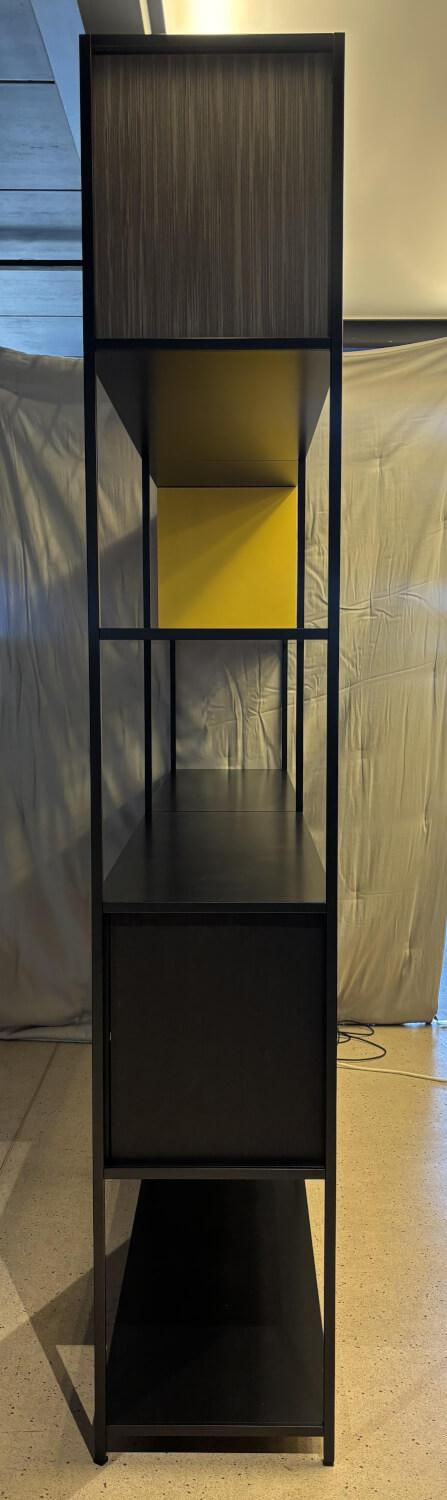 MDF Italia - Regal Minima 3.0 Holz Grau Matt Lasiert Gestell Aluminium Schwarz - 7