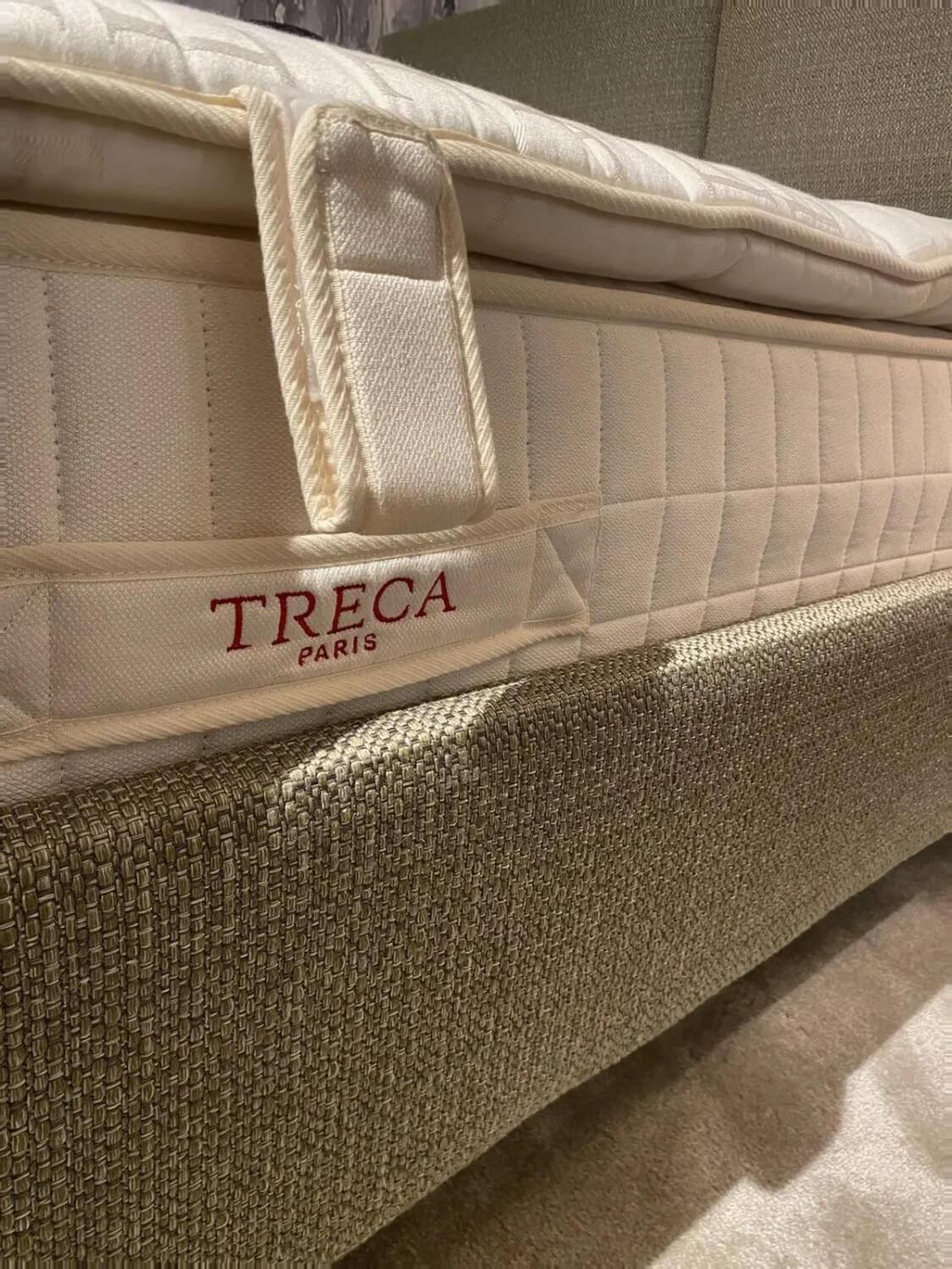 Treca Interiors - Polsterbett Portofino Stoff Tunis Olive Grün Füße Metall Schwarz Pulverbeschichtet Inklusive Matratzen - 6