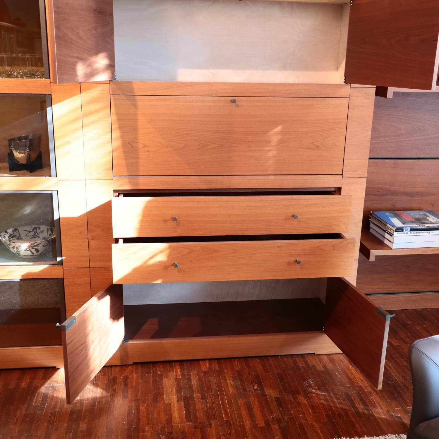 Giorgetti - Wohnwand Oli Akrylbeizung Nussbaum - 8