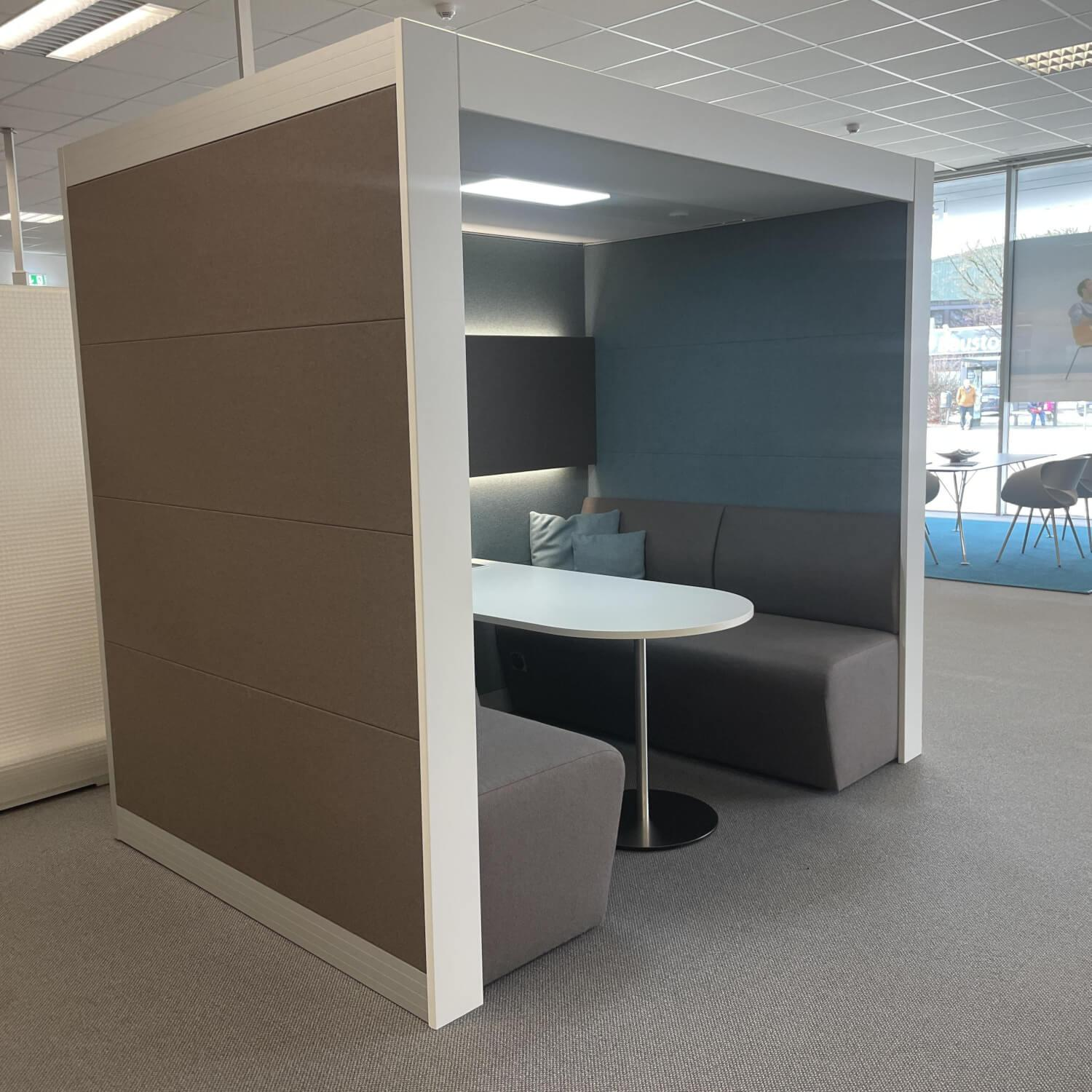 Assmann - Meeting Box Syneo Line Runde Eckprofile Eloxiertes Aluminium Frontrahmen Melamin - 9