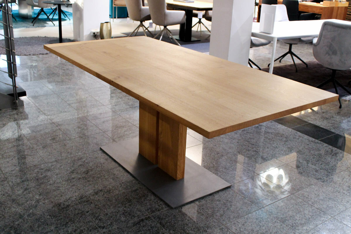 Scholtissek - Esstisch C 25 Knorrige Eiche Natur Geölt Stahl Lackiert - 3