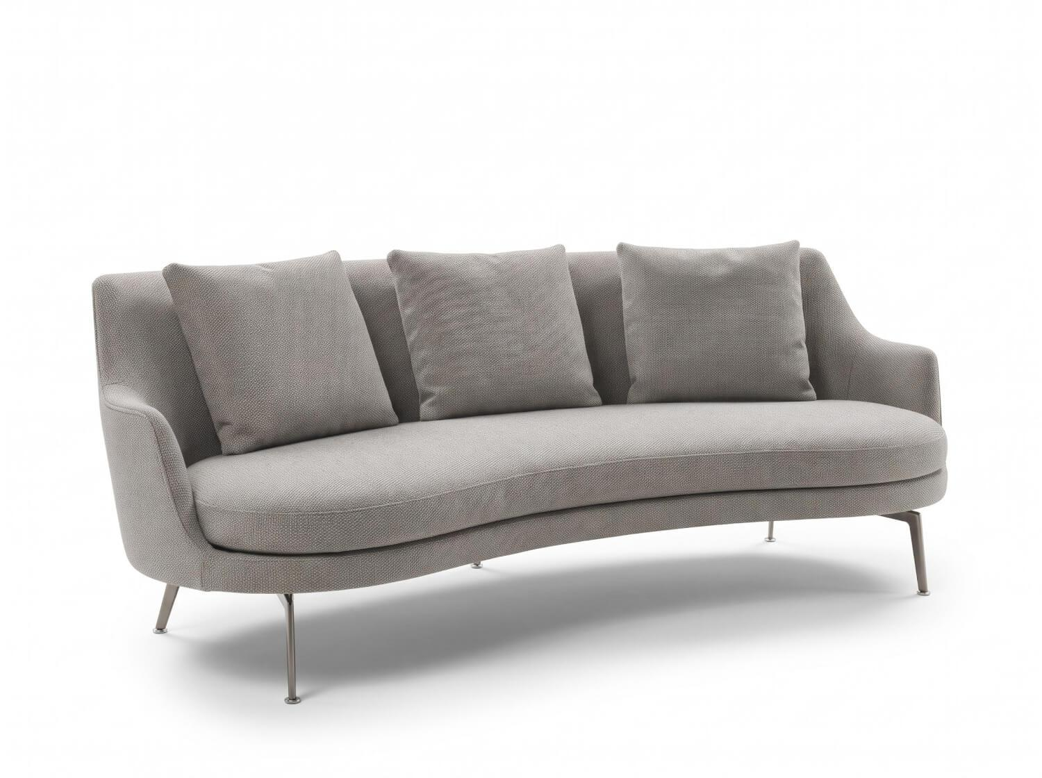 Flexform - Sof Guscio In Grau Inkl. Kissen - 1
