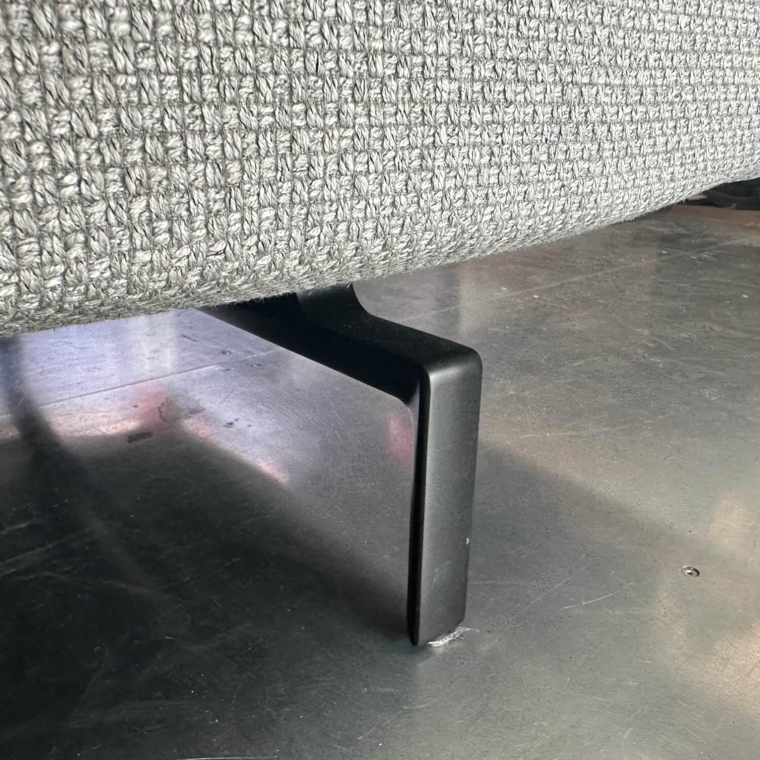 Walter Knoll - Ecksofa Muud Stoff Carré 7823 Moonlight Creme Kufen Metall Matt Schwarz Pulverbeschichtet Mit Filzgleitern - 6