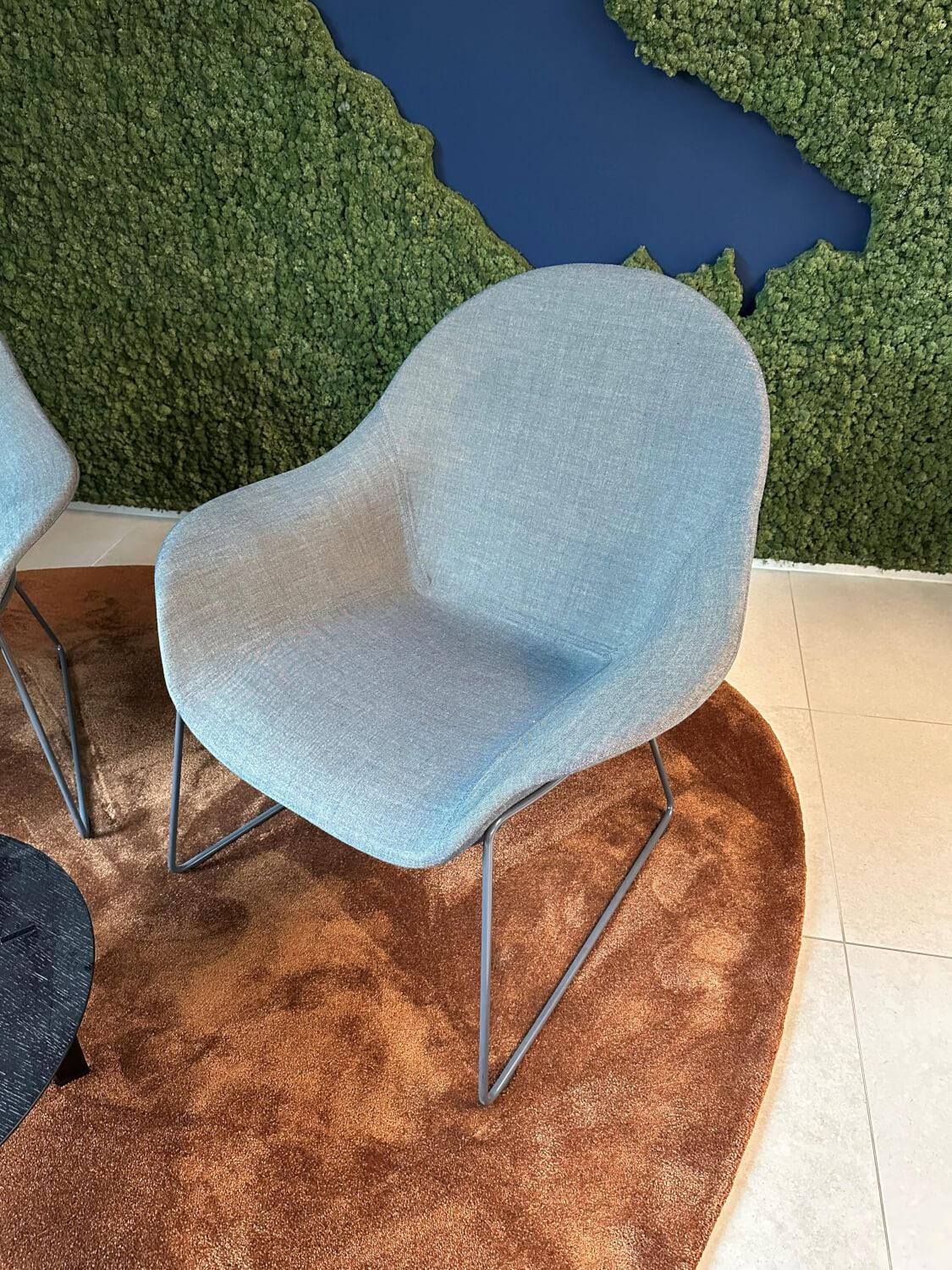 Johanson Design - Sessel Atticus Lounge Low Stoff Remix 2 852 Grau Gestell Metall Grau Blau - 2