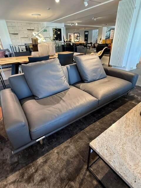 Poltrona Frau - Sofa Let It Be Large Leder SC 28-Seppia Braun Grau - 2
