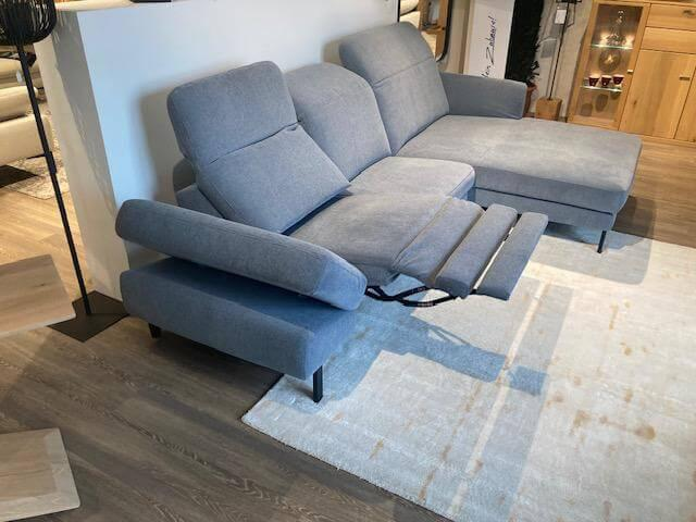 Activineo - Ecksofa Beauty Stoff 4 Carmen 158 Niagara Blau Füße Metall Schwarz Pulverbeschichtet - 9