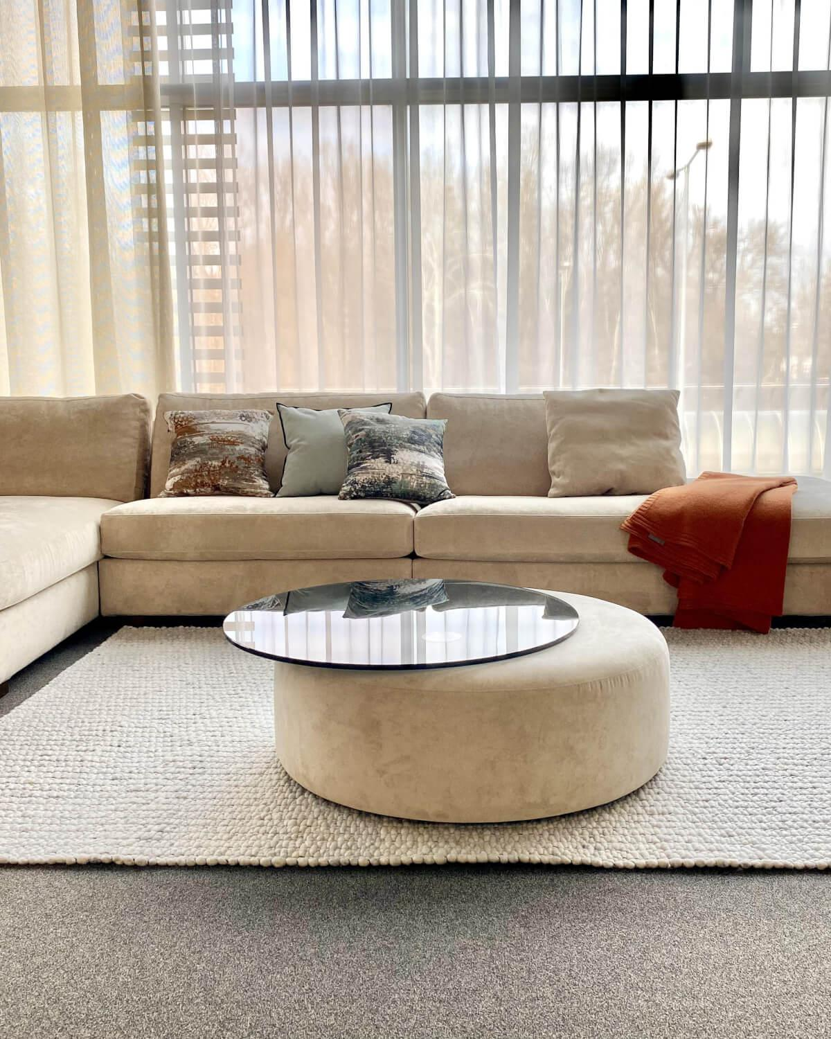Bielefelder Werkstätten - Ecksofa Inspiration Stoff Carson Cream Velvet 1 1336 071 Ohne Couchtisch - 4