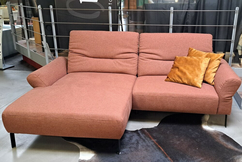 Comfort Republic - Ecksofa David Stoff Catona Copper 146a Rot mit 2 Kissen - 3
