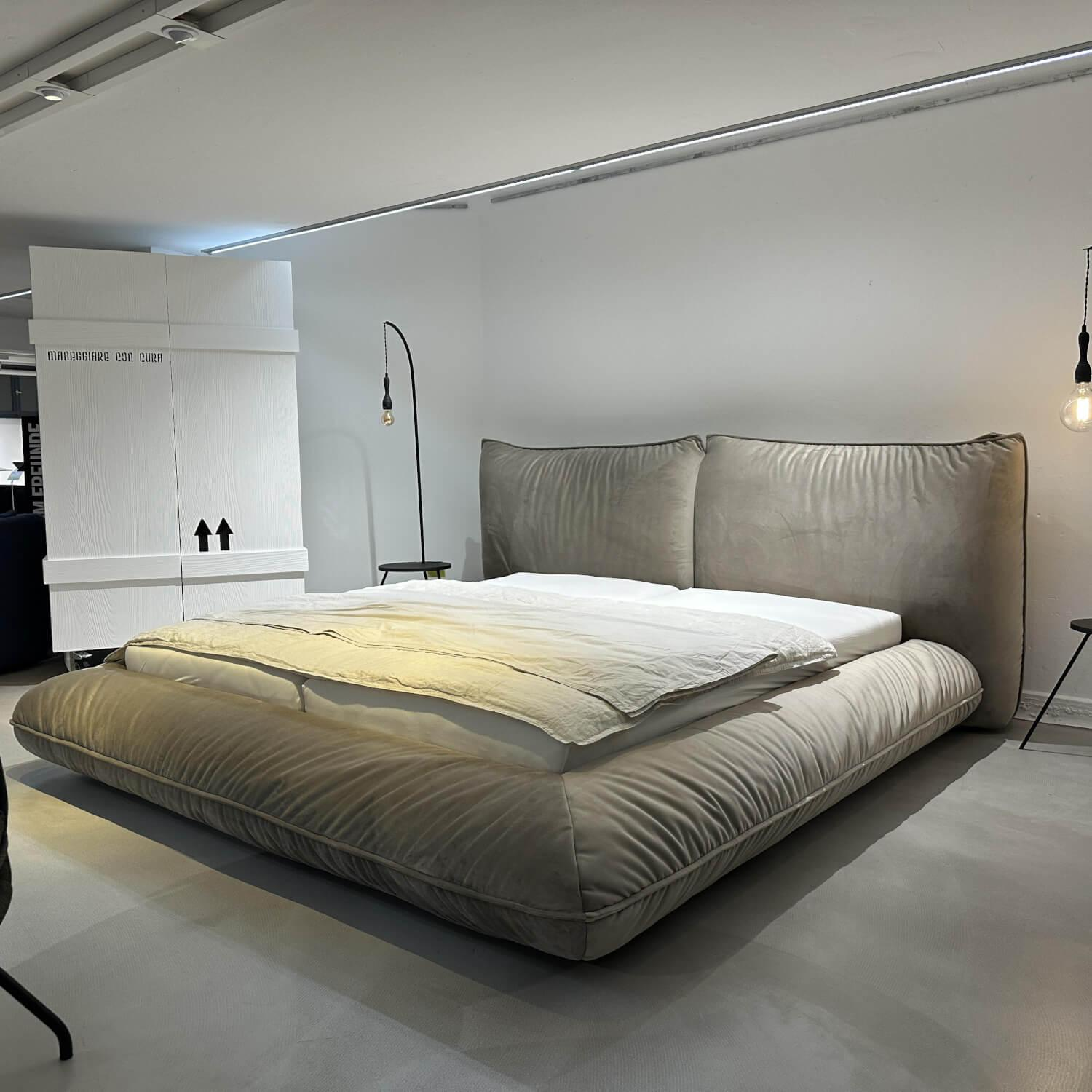 Mogg - Polsterbett Dalia Stoff Jolie Taupe G062 Grau Braun - 4