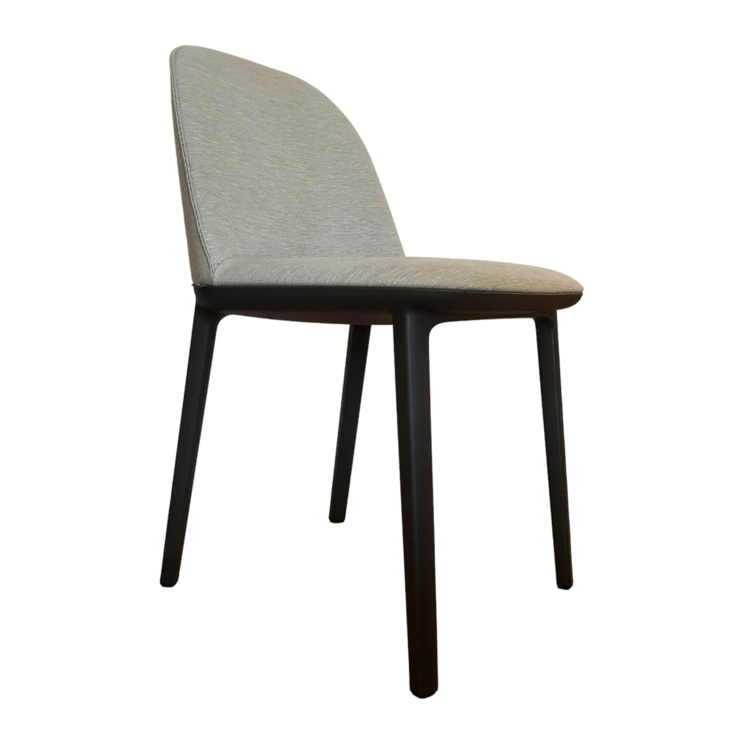Stuhl Softshell Side Chair Stoff Reed Stahlblau