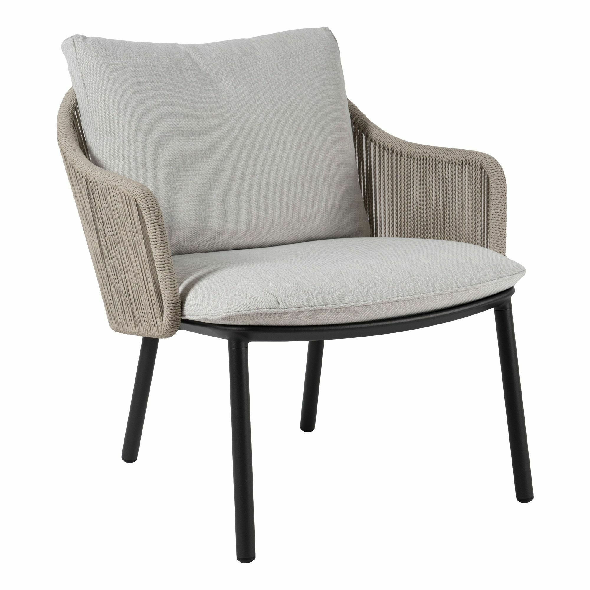 Tribù - Sessel Senja Geflecht Canax Linen 10 Gestell Aluminium Wengefarben 89 Pulverbeschichtet - 1