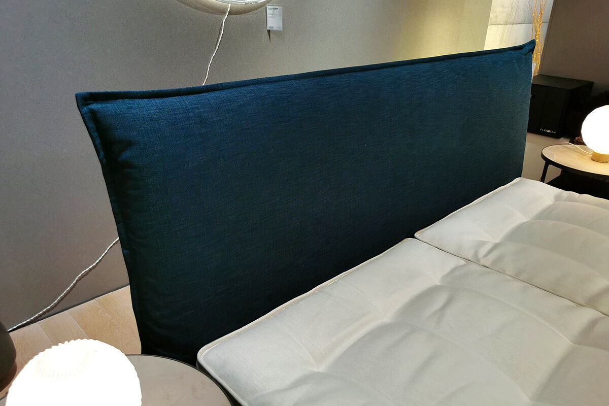 Schramm - Boxspringbett Anthea Stoff 3 Jan-2760 Arctic Blau Füße Buche Schwarz mit 2 Matratzen - 7