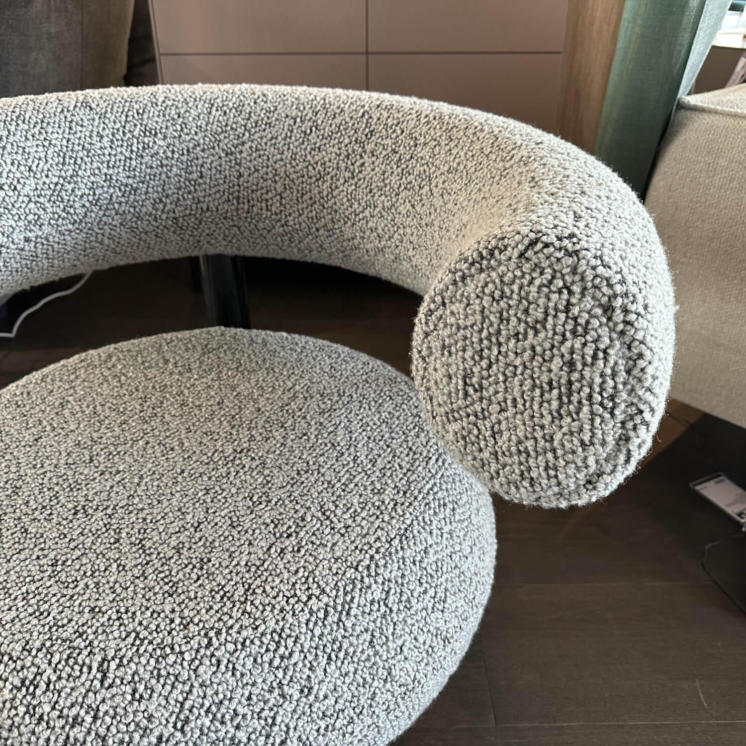 Tom Dixon - Sessel Fat Lounge Stoff Storr 0612 D Grau Gestell Stahl Schwarz - 2