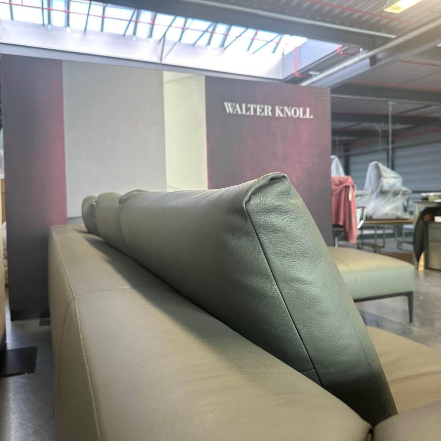 Walter Knoll - Ecksofa Jaan Living Leder Cashmere 1430 Warm Grey Grau Füße Metall Matt Schwarz Pulverbeschichtet - 3