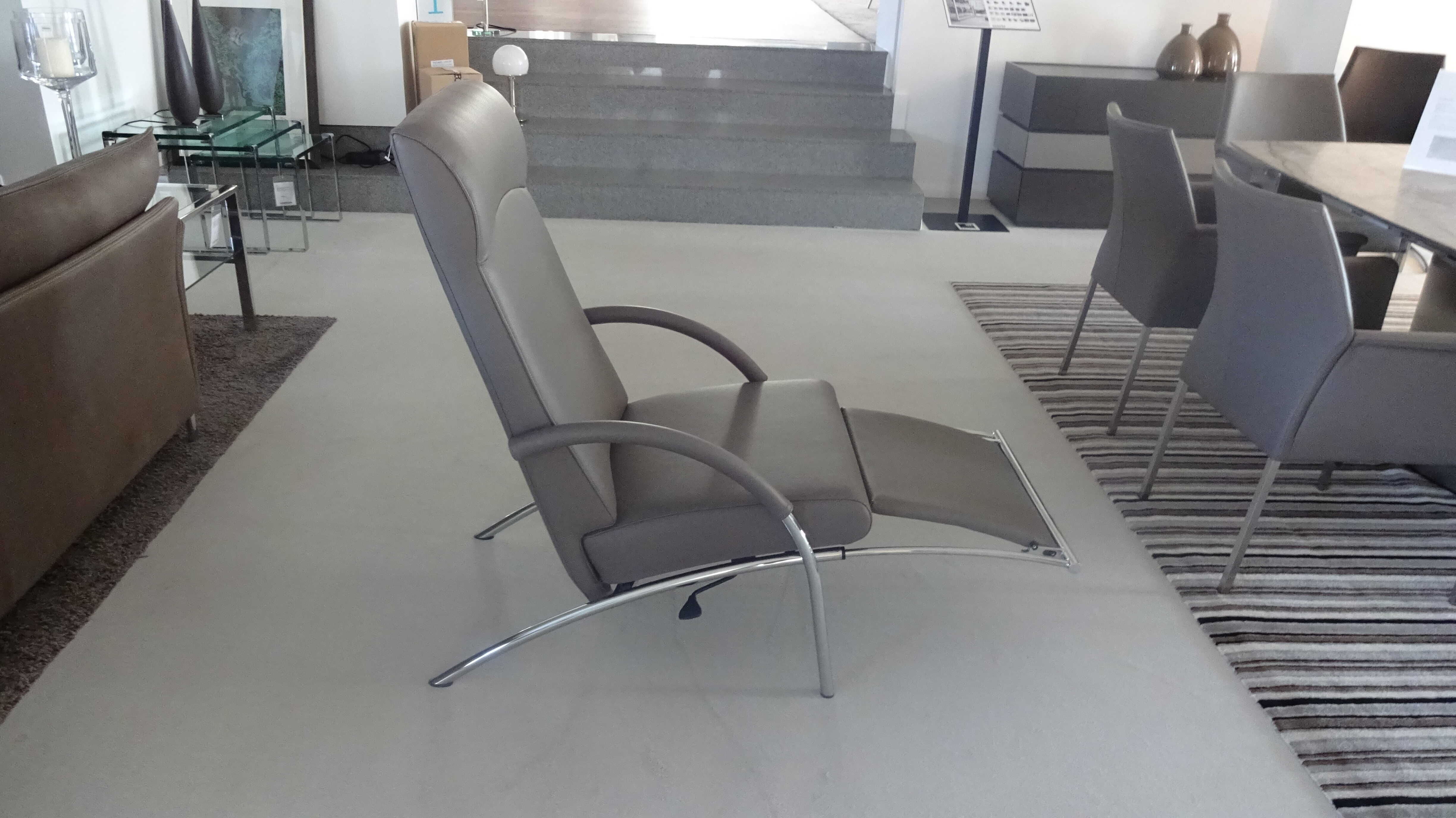 IP Design - Sessel Curve in Leder Grau - 4