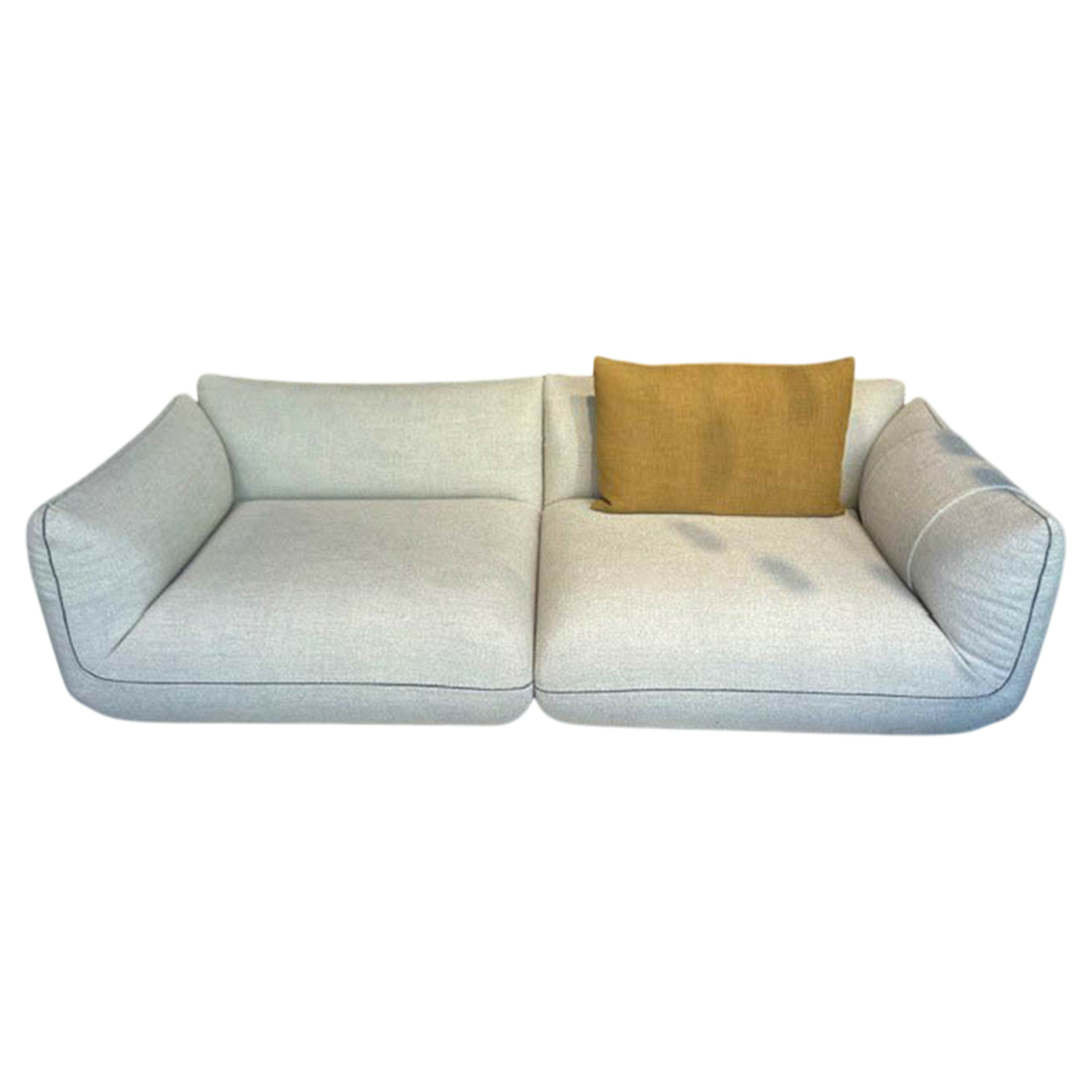 COR - Sofa Jalis Stoff 8207 Muschel mit Kissen Currygelb - 1