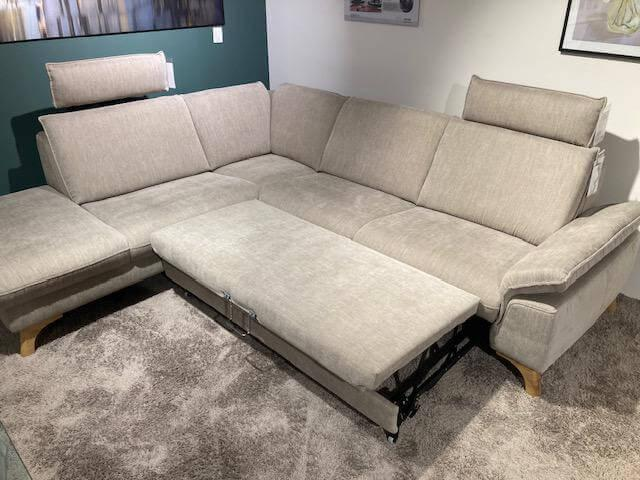 Natura - Ecksofa Tulsa KS Stoff 20 Longlife Easy Desert Beige mit 2 Kopfstützen - 11