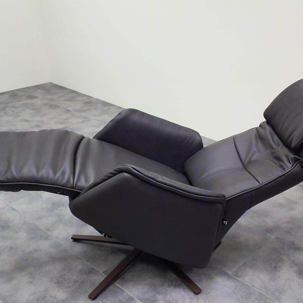 Hülsta - Relaxsessel 8756 26 W44 3-Motorisch Herz-Waage Leder 35 Mariposa Onyx Schwarz Gestell Sternfuß Metall Pulverbeschichtet Bronze - 3