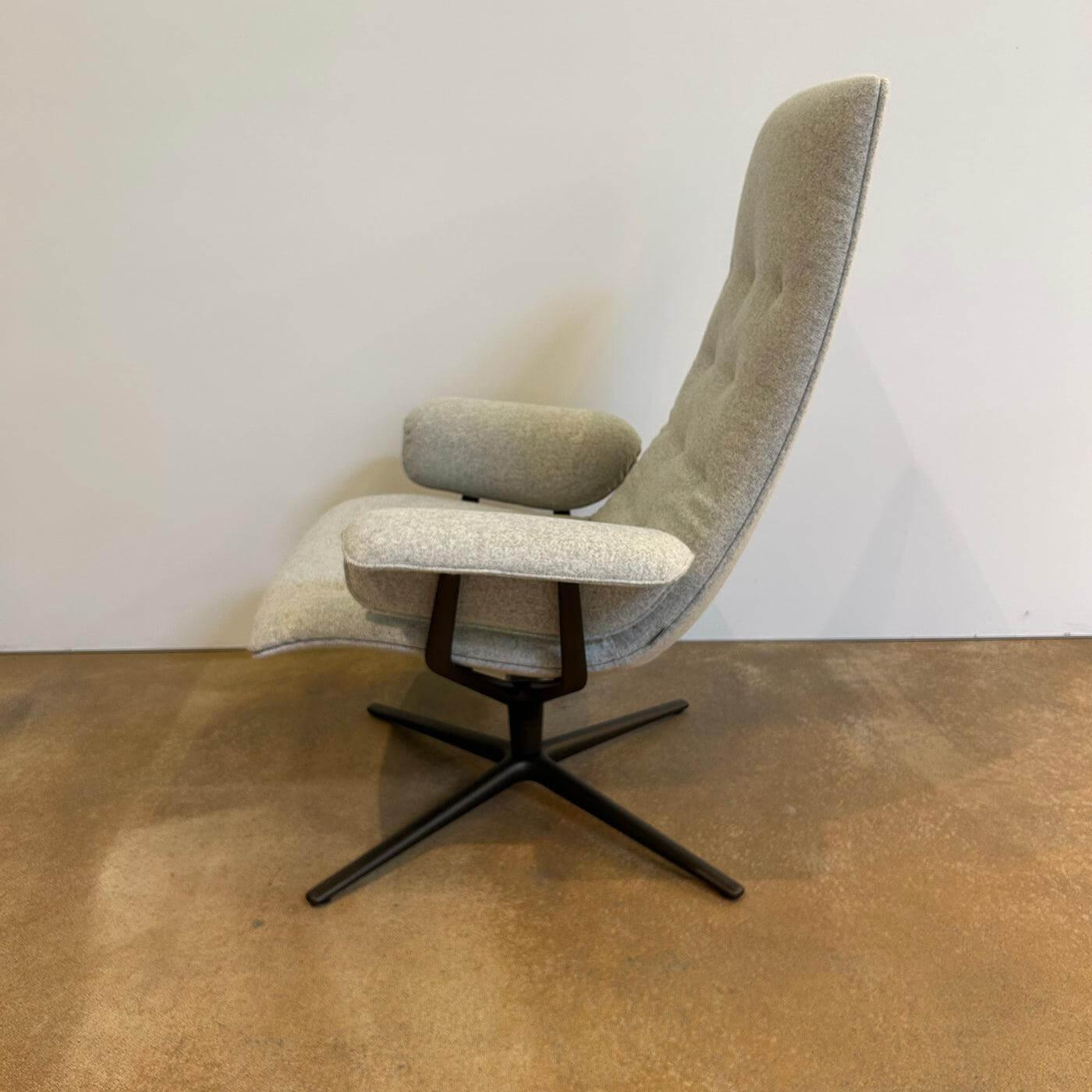 Walter Knoll - Sessel Healey Soft 184 10 Stoff Divina Melange 2 120 Hellgrau Grau Gestell Bronze Schwarz  Matt Pulverbeschichtet - 5