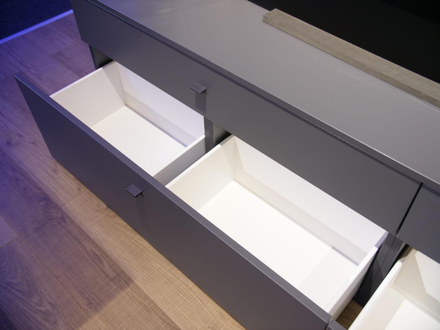 Mondo - Wohnwand Futura - 9752 Lack Schiefer Grau Matt PG2 - 3