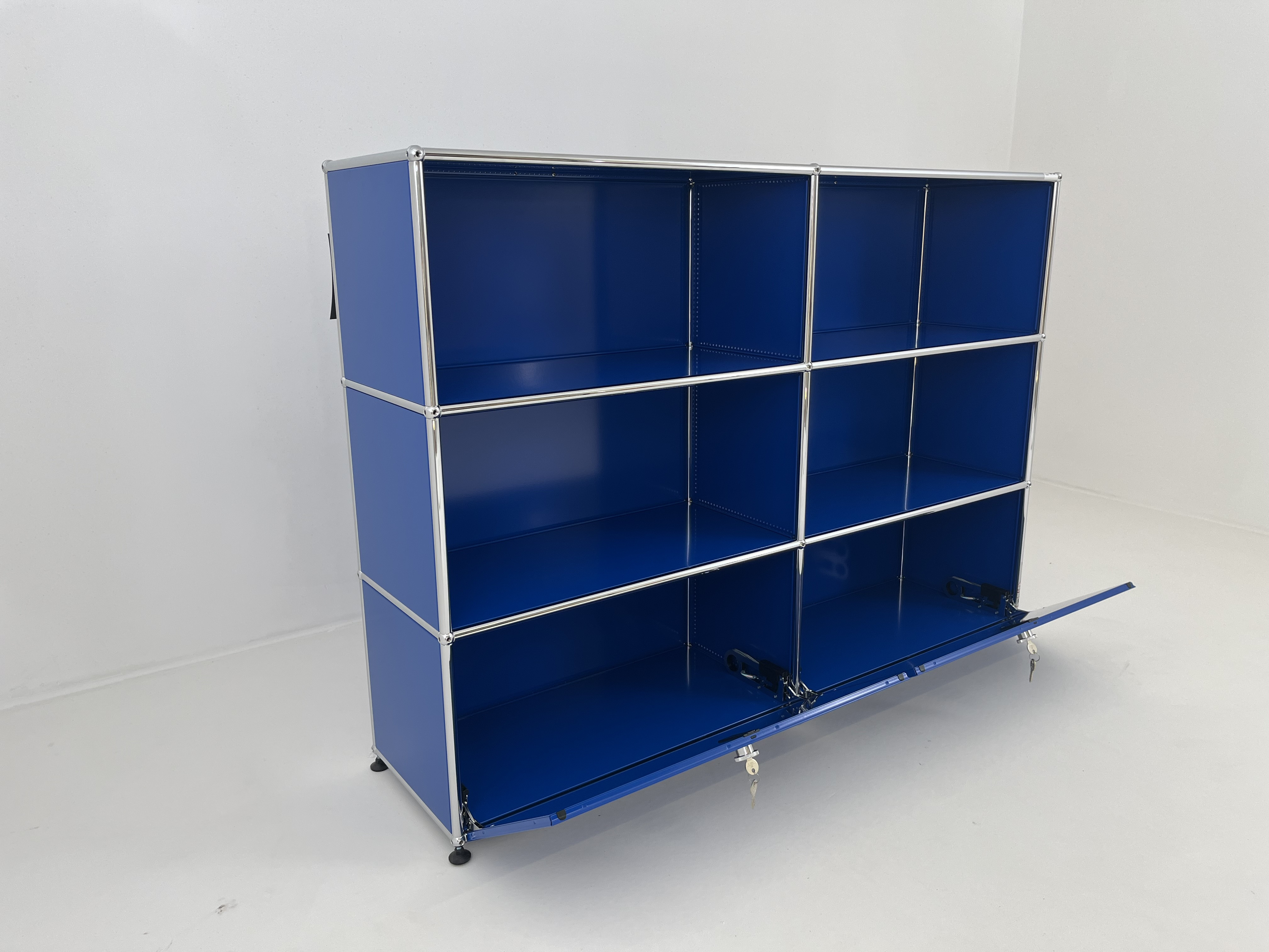 USM Haller - Highboard Lack Enzianblau Mit Schloss - 4