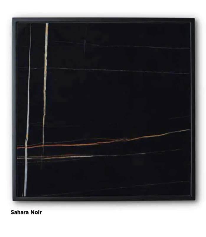 Beistelltisch 45 1 Marmor Sahara Noir Schwarz Metallgestell Matt Schwarz