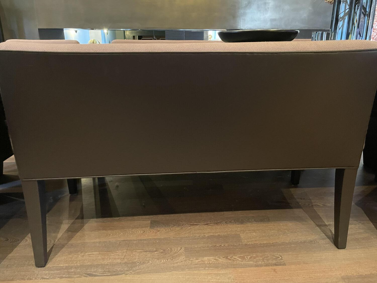 Promemoria - 2er-Set Sitzbank Isotta Cyclam Leder Und Stoff Dunkelviolett Violett Füße Schwarz - 4