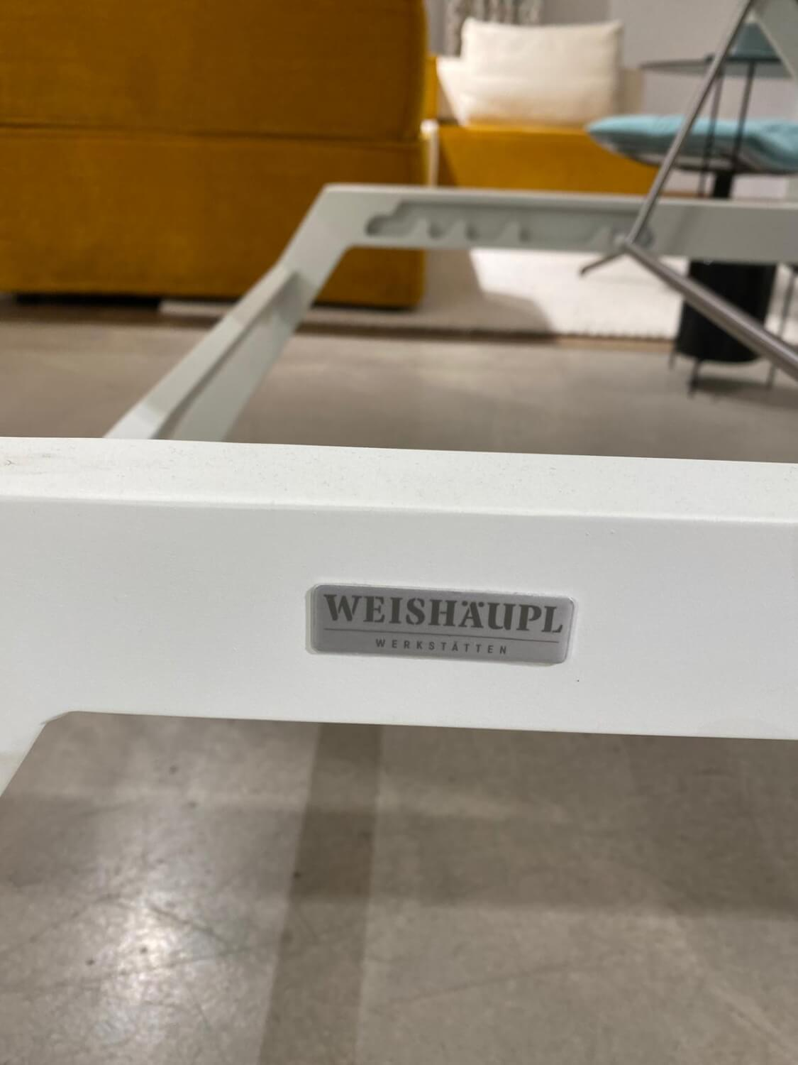 Weishäupl - Sonnenliege Minu Basic Stoff Panama Cloud Hellgrau Meliert Aluminium Weiß - 4