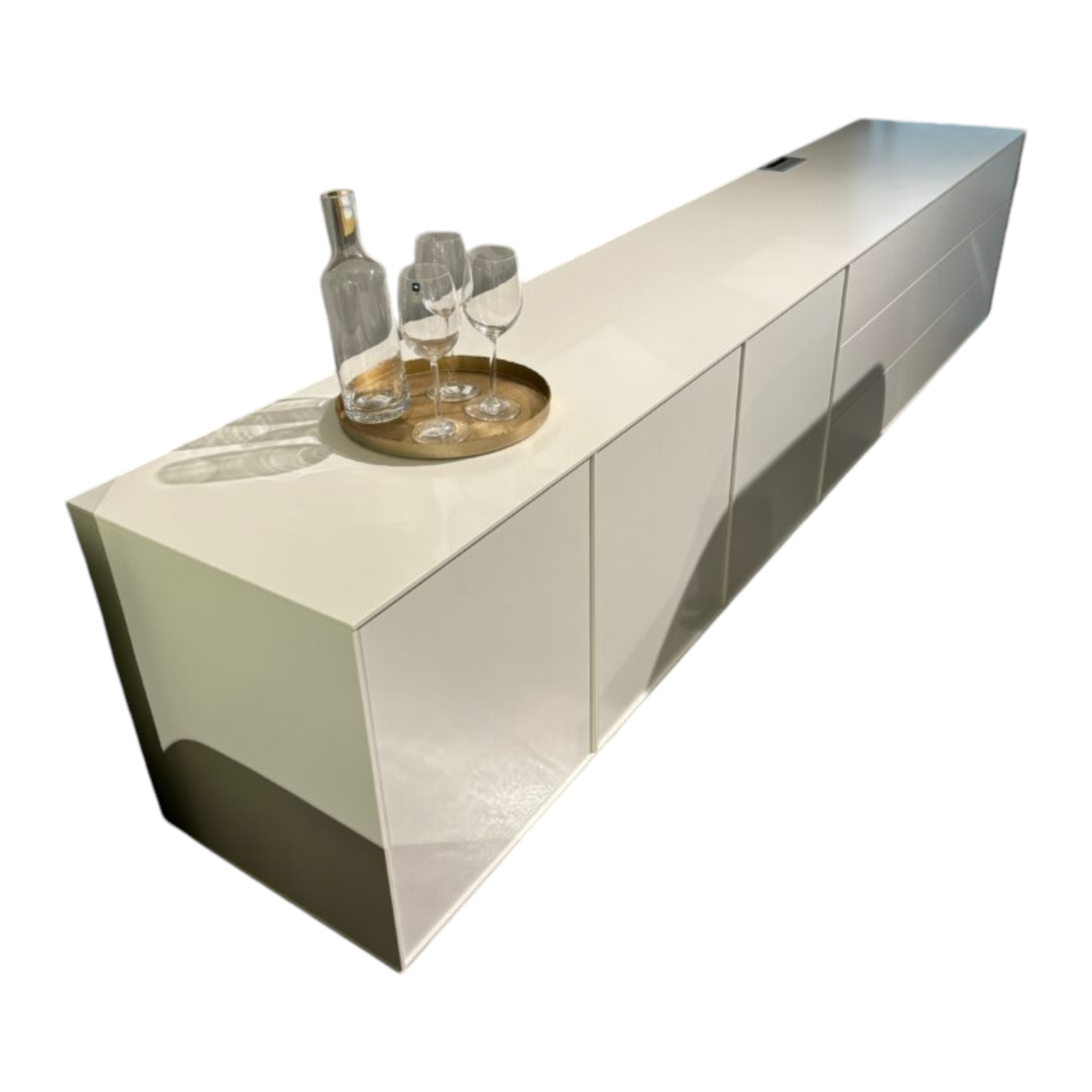 Musterring - Sideboard Rose Casello Lack Weiß Inklusive Kabeldurchlass  - 1