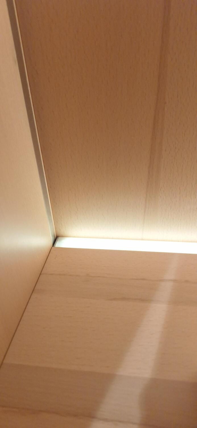 Rietberger Möbelwerke - Wohnwand Lennon Lack Weiß Kristallbuche Furniert - 11